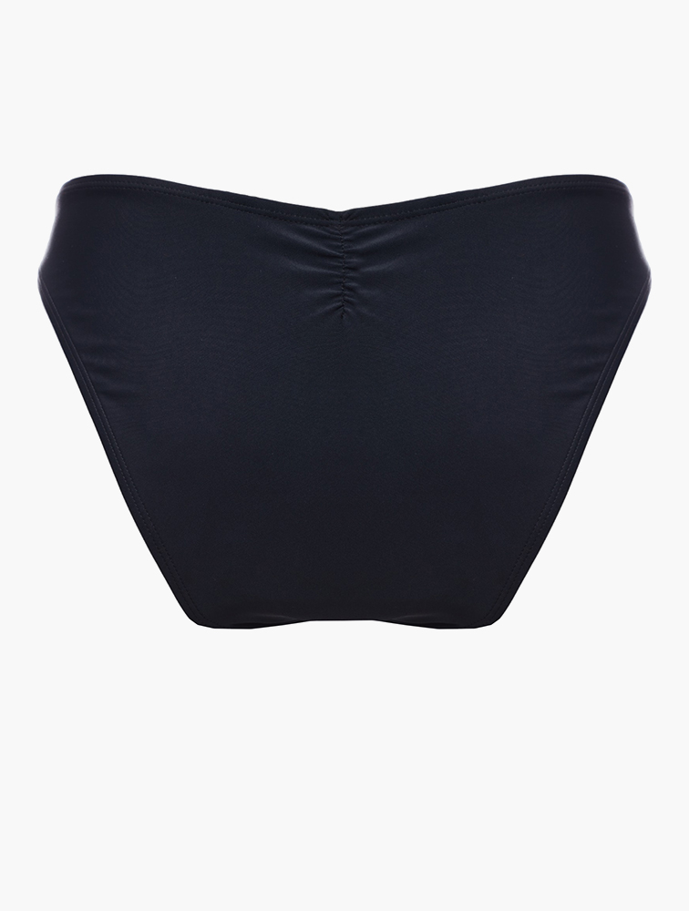 MyRunway Shop Forever 21 Black Striped High Rise Bikini Bottoms for